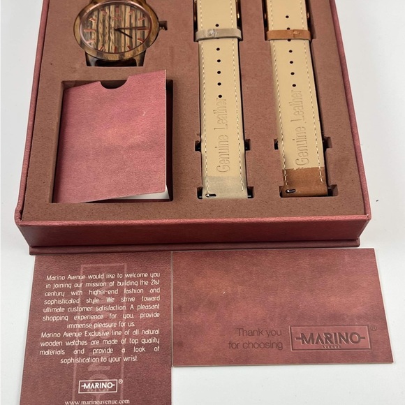 Marino Mens Wooden Watch - Wrist Watches for Men - Dress Wood Watch main image 5